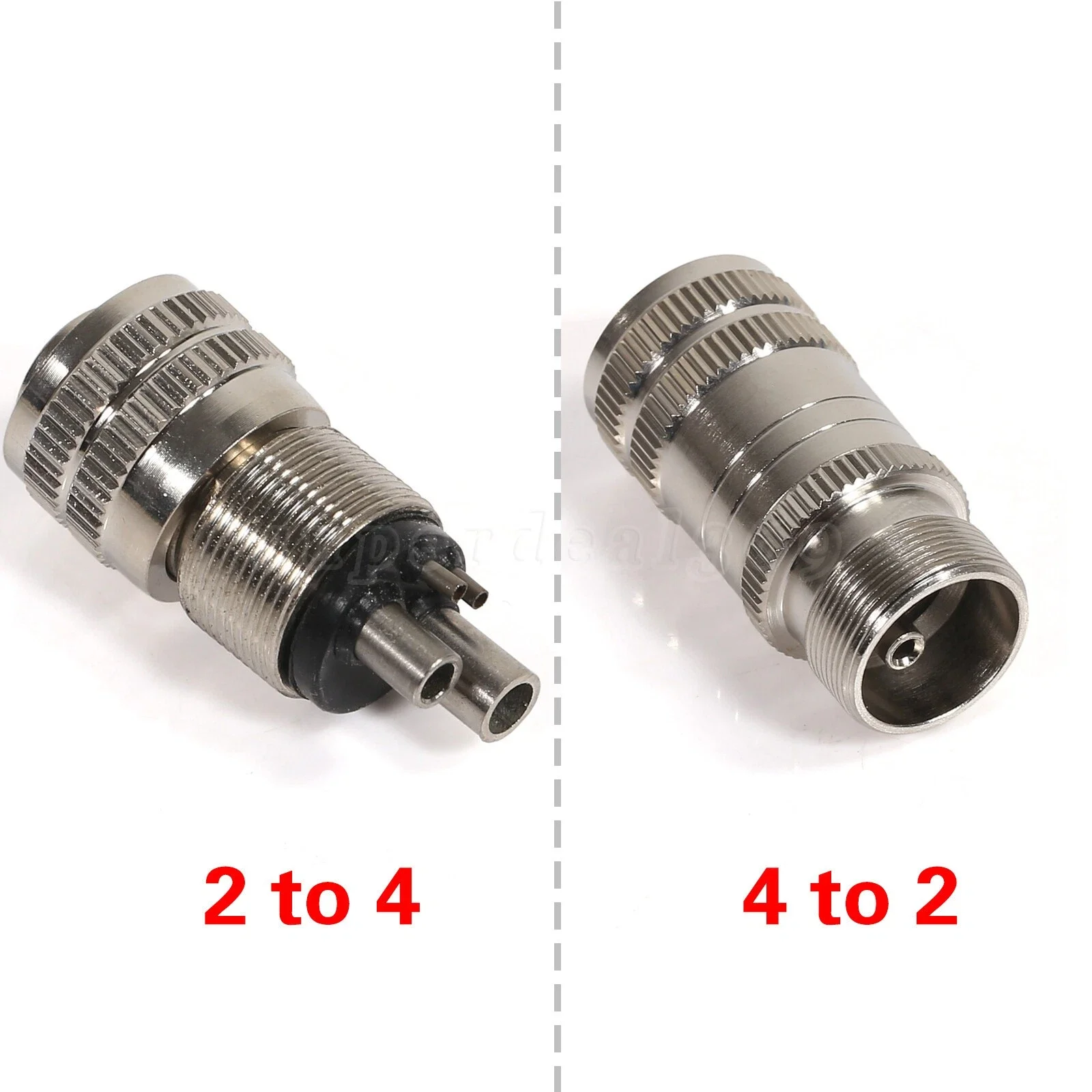 Dental Turbine Adapter Holes Changer Hole 4 to 2/2 to 4 Fit For High Speed Handpiece