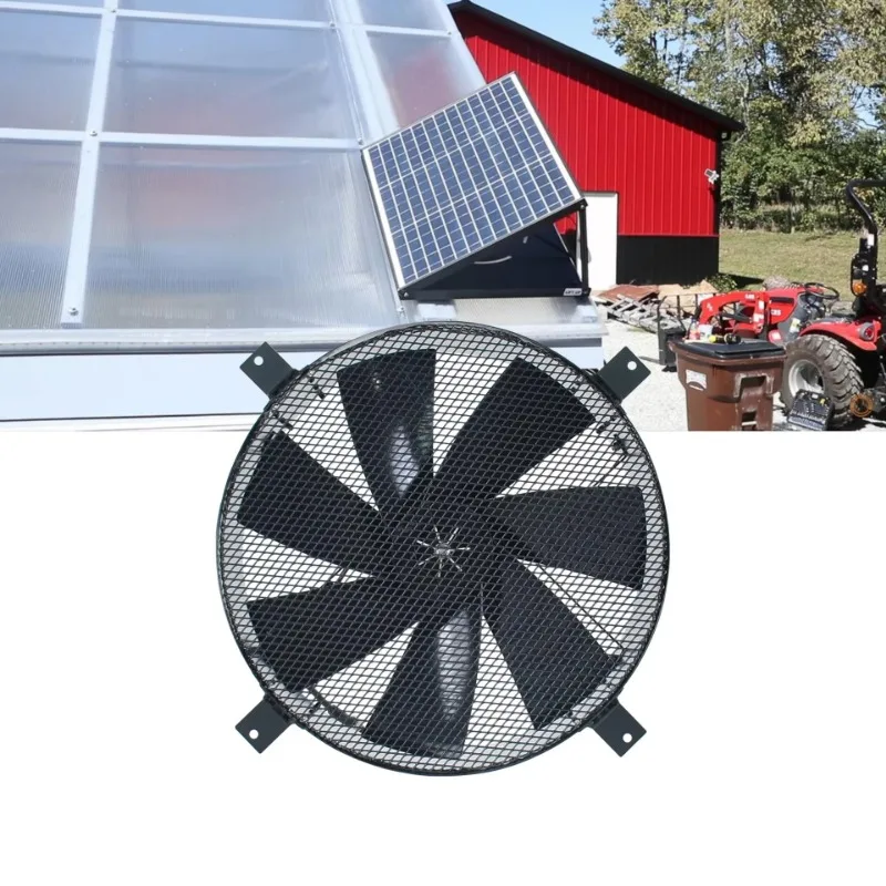 

Factory-Supplied 60W Top Grade DC Motor Round Shape Solar Wall Mount Exhaust Fan with Remote Control for Industrial Greenhouse