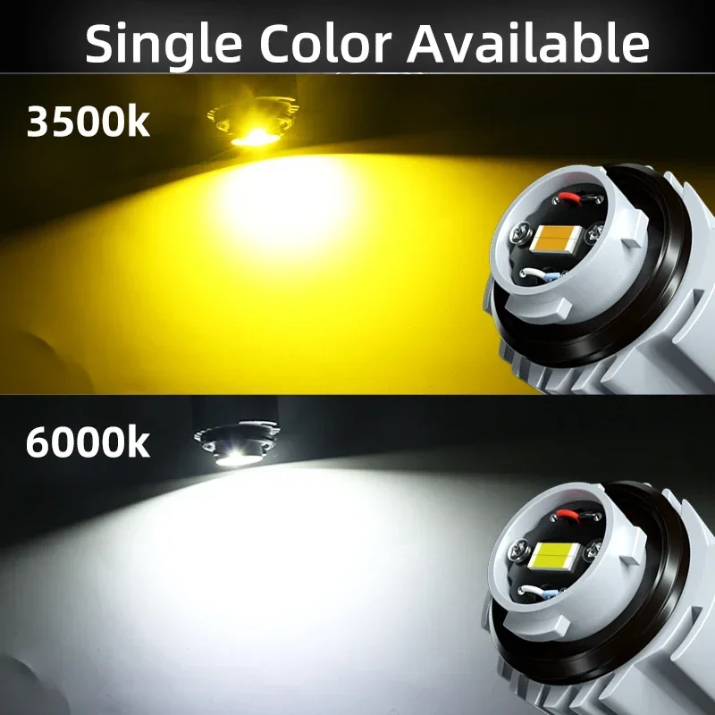 2pcs Dual Colors White Yellow Car LED Fog Lights Bulbs DRL Lamp For Honda Step Wgn RP6/7/8 2022 2023 ステップワゴン