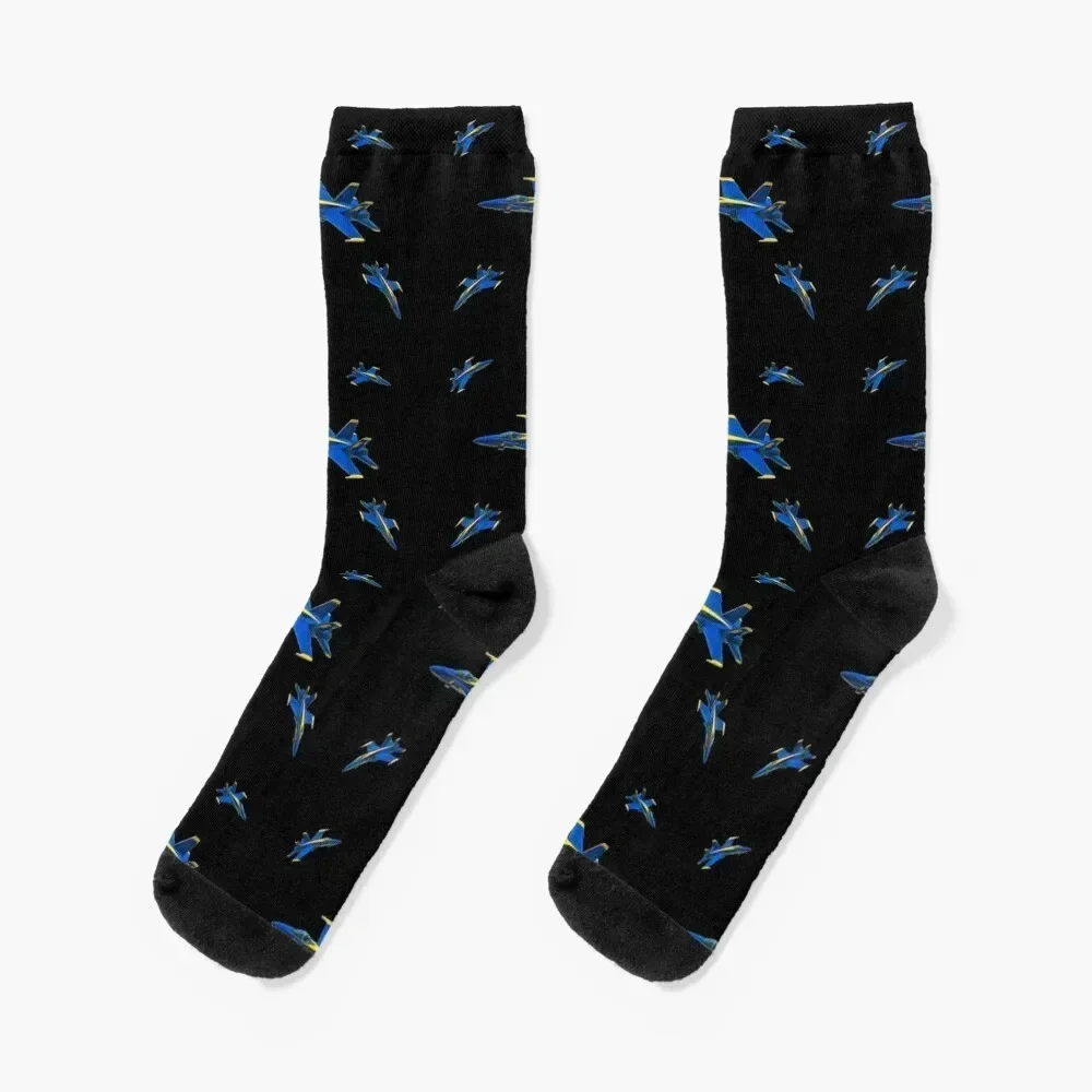

Blue Angels Pattern 2 Socks Novelties football colored shoes Luxury Woman Socks Men's