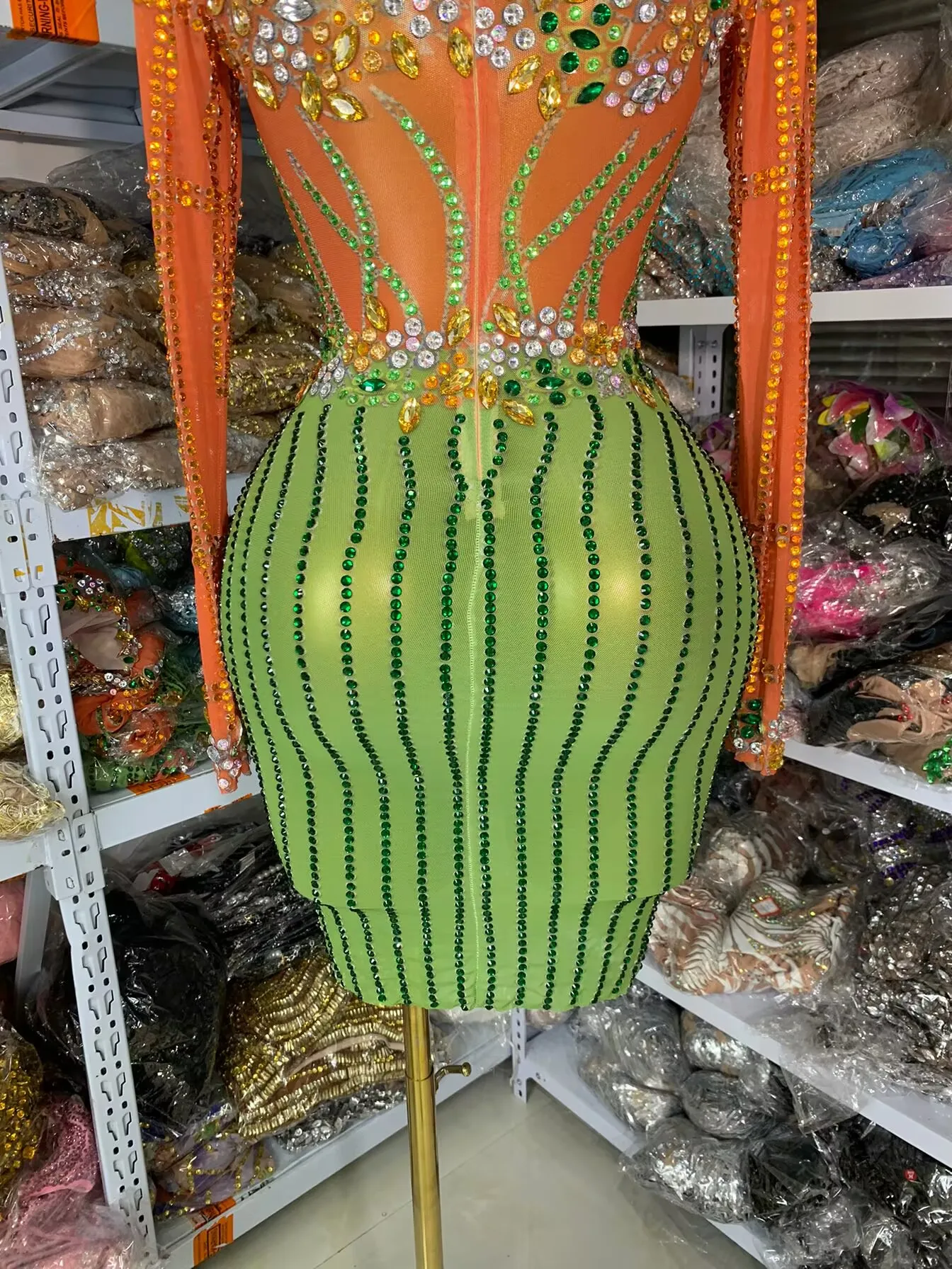 Women Birthday Dress Luxury Brightly Coloful Printed Crystal Beading Spandex Bodycon Mini Dress For Black Girls Music Festival