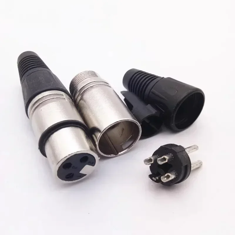 5/20/100PCS 3Pin XLR Microphone Audio Cable Plug Connectors Male & Female 3-core Swiss Cannon Cable Terminals