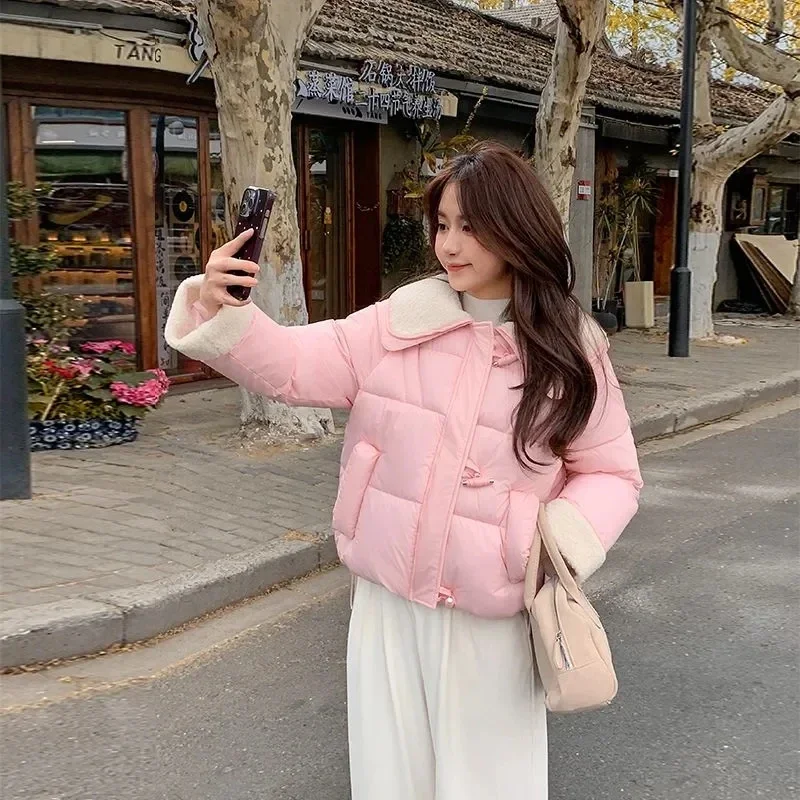 

New Winter Fashion 2025 Parker Women's Loose Cotton-padded Jacket Waist Slim Thick Warm Coat Ladies Parkas Outerwear Overwear