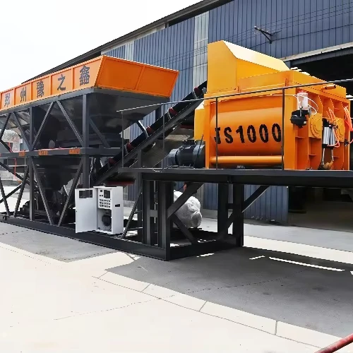 China Factory JS1000 2 Bin Mobile Mini Cement Precast Concrete Batching Plant for Sale Hormigonera