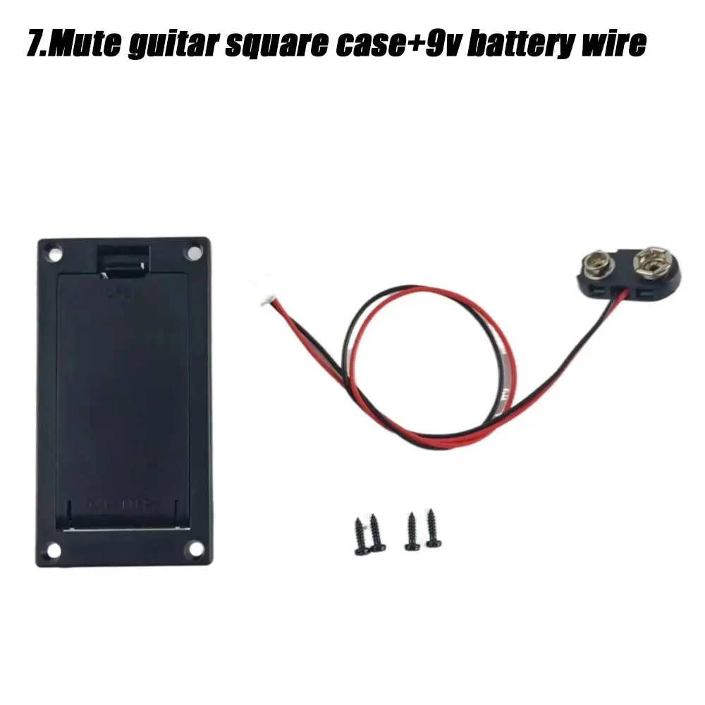 Black 2 Pin Plug Active Bass Pickup Battery Case Battery Holder 9V Battery Boxes Guitar Pickup