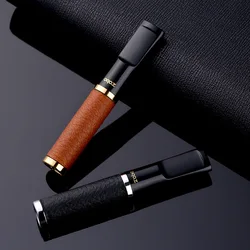 Reusable Cigarette Filter Tips, Supports 3 Sizes Coarse Medium Fine, Leather Cigarette Filter Holder Come with A Storage Tube
