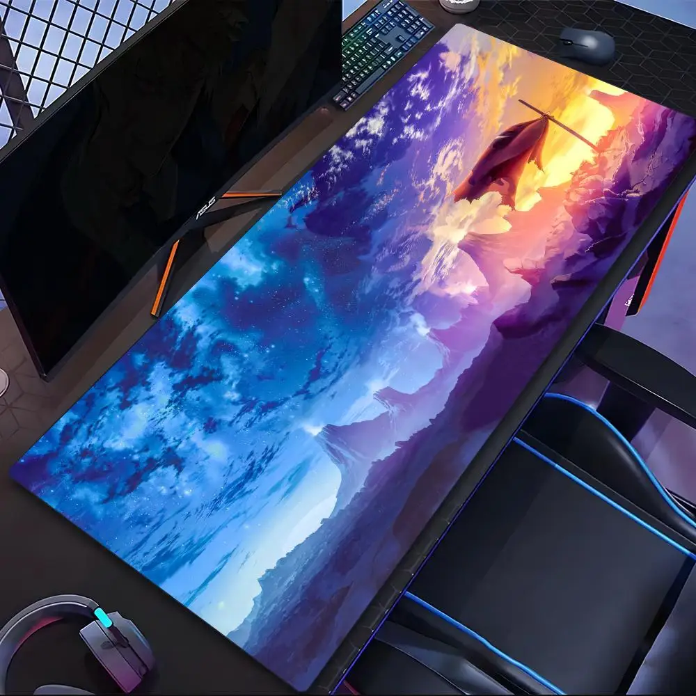 Коврик для мыши Tengen Toppa Gurren-Lagann, коврик для мыши для планшета, коврик для мыши для ноутбука, настольный коврик для мыши xl, милый коврик для игровой клавиатуры HD Rainbow