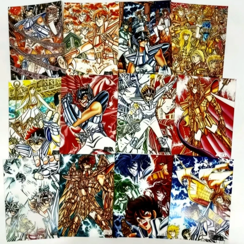 

Карты с персонажами Saint Seiya, новый стиль, набор из 12 открыток Masami Kurumada, стиль комиксов Seiya Shiryu Hyoga Shun Ikki Athena
