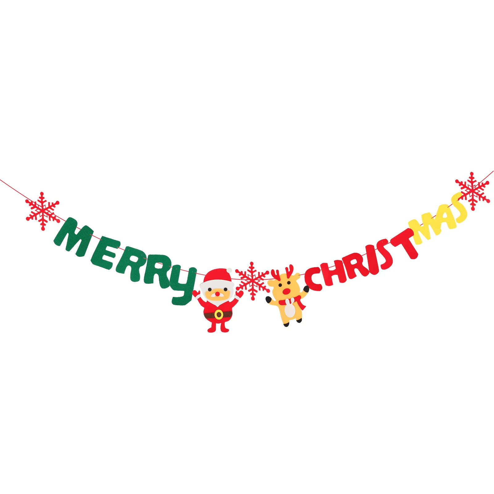 

Wire Christmas Flag Decoration Xmas Hanging Streamer Festive Banner Tree Top Star Garland