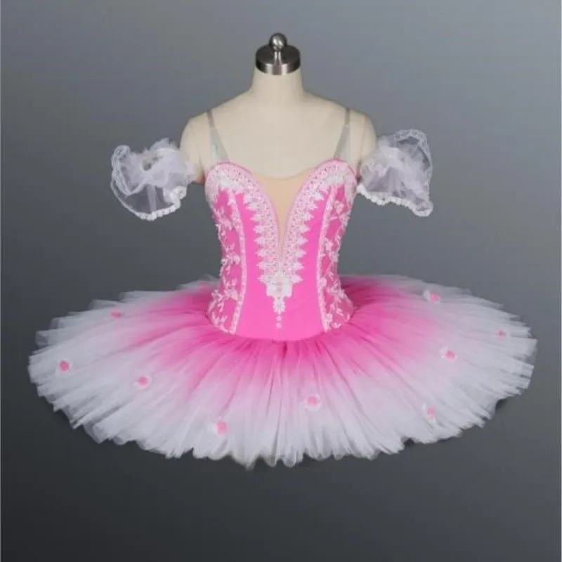 

Высококачественная одежда для выступлений, танцевальные костюмы, розовая профессиональная балетная пачка для девочек