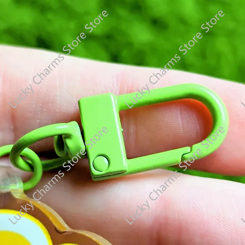 Cute Double Yolk Heart Ghost Acrylic Bag Charm Cartoon Fried Egg Specter Backpack Pendant Kawaii Aesthetic Hanging Ornament Gift