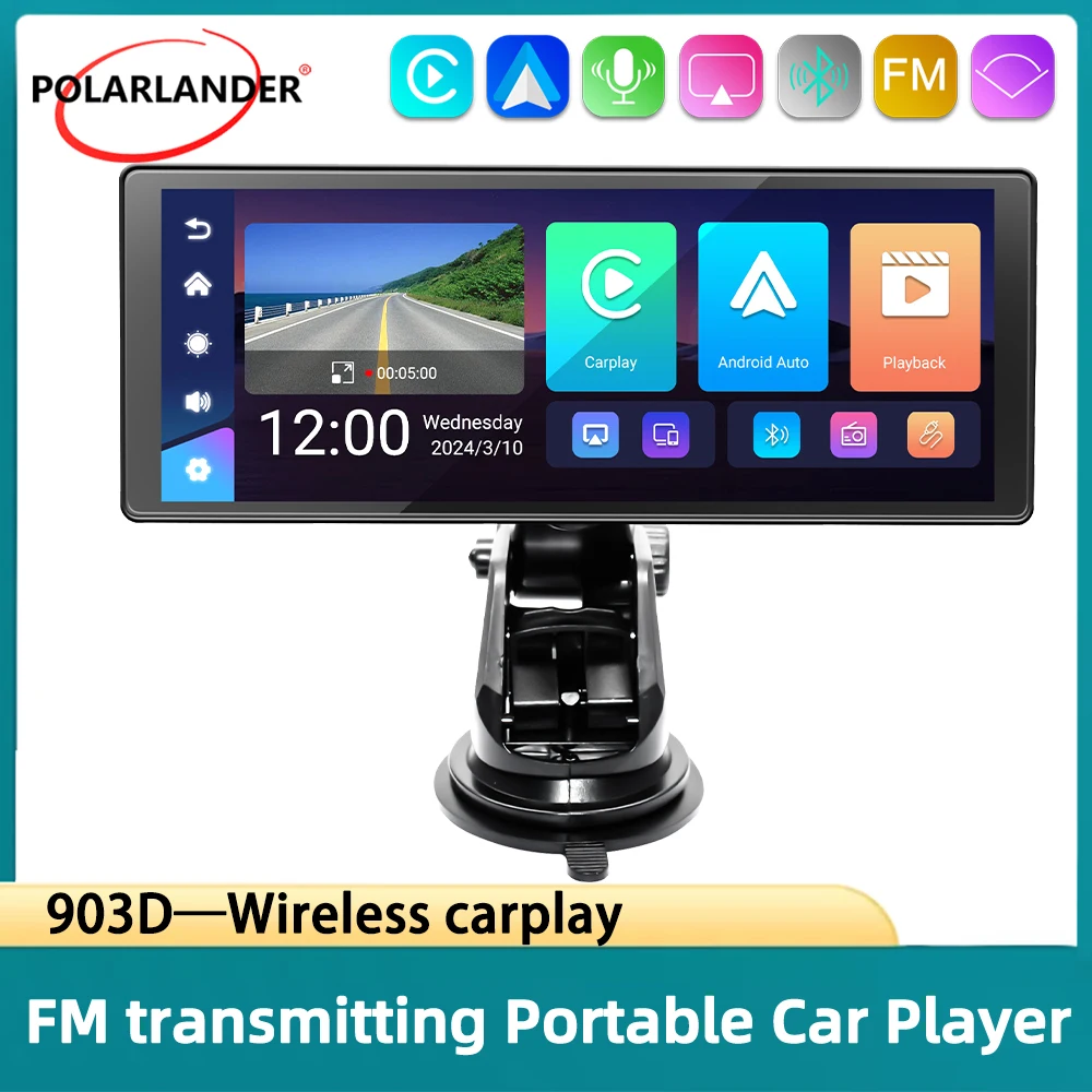 Car Screen Car Display 10.26-inch Wireless Carplay built-in DVR IPS touch 903D AUX/FM Factory-built Camera