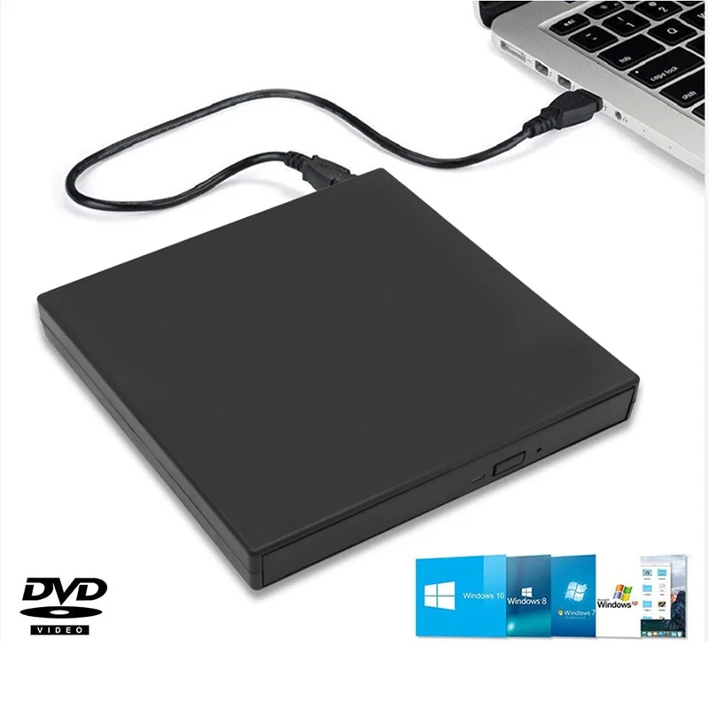 USB 3.0 External CD Burner Optical Drive RW CD DVD-ROM Burner Player Writer Reader Player Portable DVD Recorder For PC Laptops