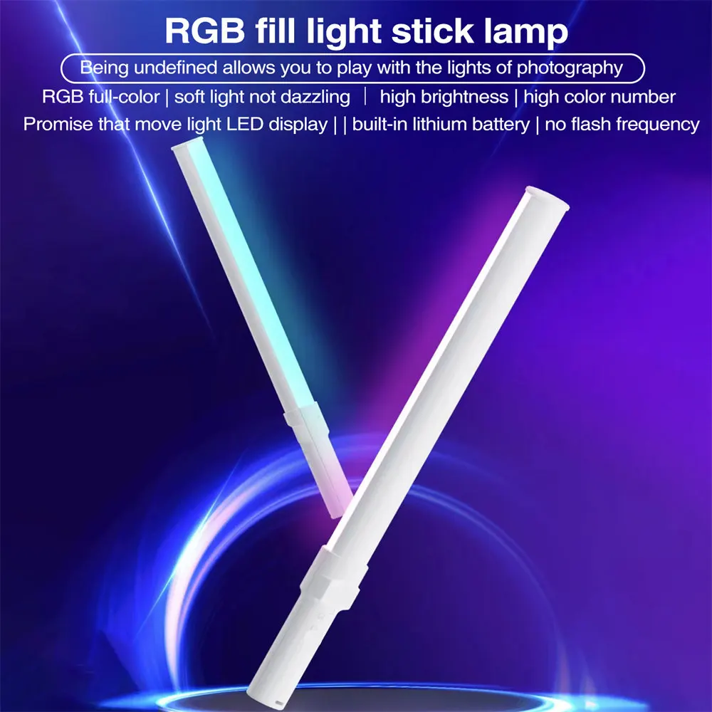 Handheld RGB Colorful Video Stick Light 50CM LED Light Wand CRI 95+ 2500K-9000K Photography Studio Lamp Photographic Lighting