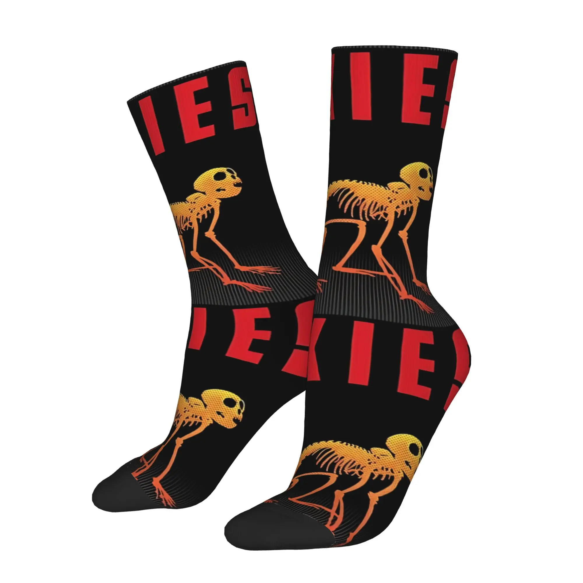 1 Pair Funny Crazy Sock for Men Orange Monkey Hip Hop Harajuku P-Pixies Pattern Printed Sock Casual
