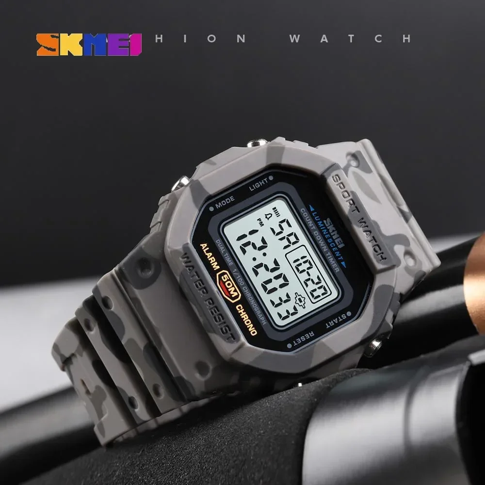 SKMEI 1628 Sports Retro Men Watches Multifunctional Digital Military Waterproof Mens Wristwatches LED Back Light Clock Relojes