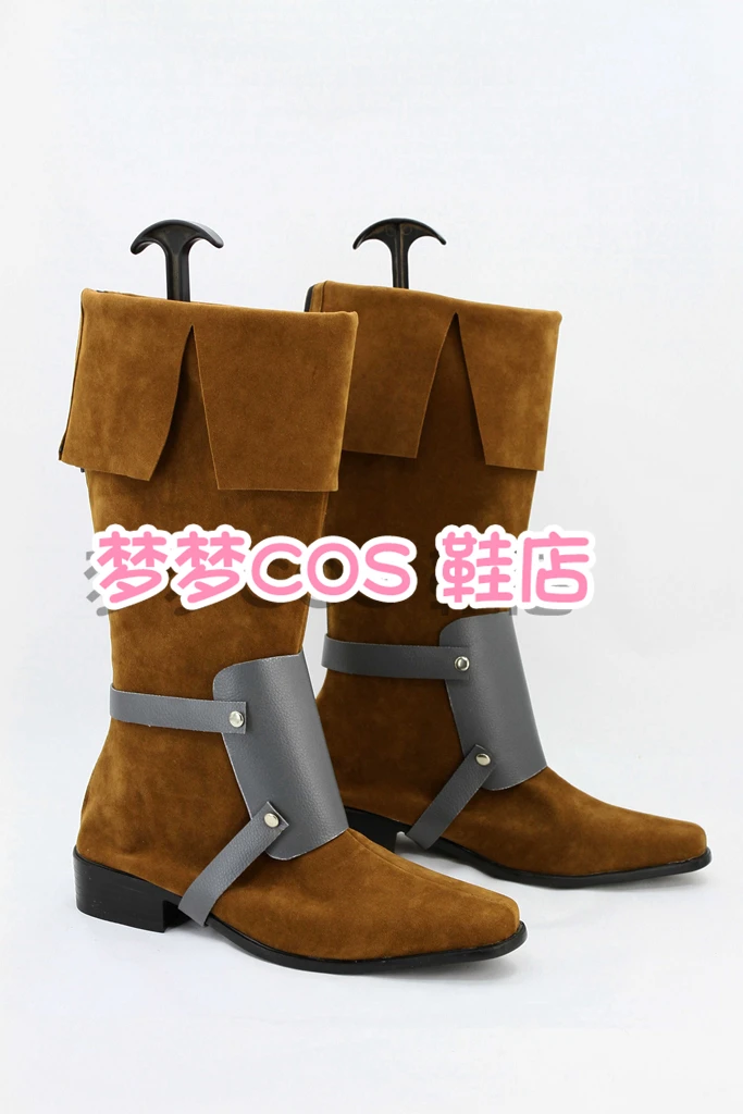 Flynn Rider-zapatos de Cosplay para hombre, botas hechas a mano de piel sintética, botas para fiesta de carnaval y Halloween