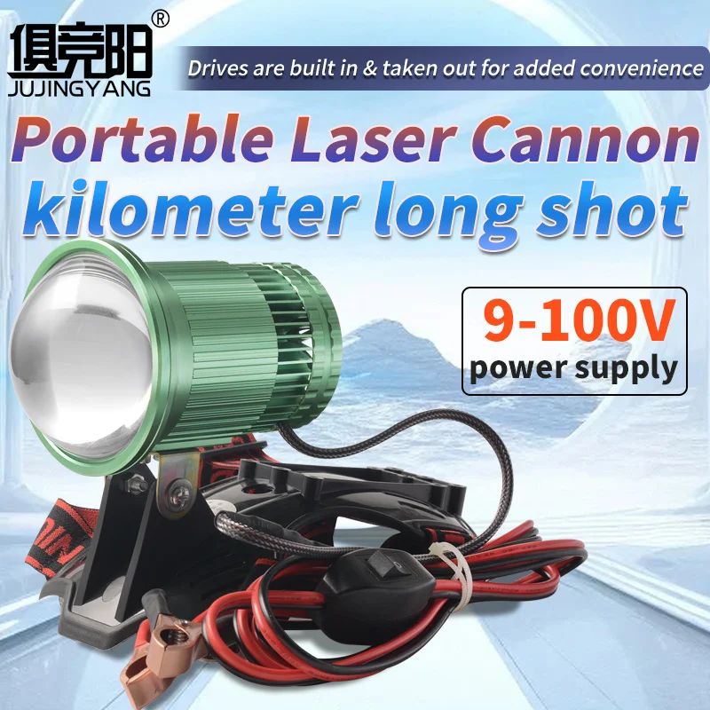 12V Ultra-Bright Lamp Head Long-Range Spotlight Headlight Helmet Focal Length Strong Light Led Outdoor Head-Mounted Laser Cannon