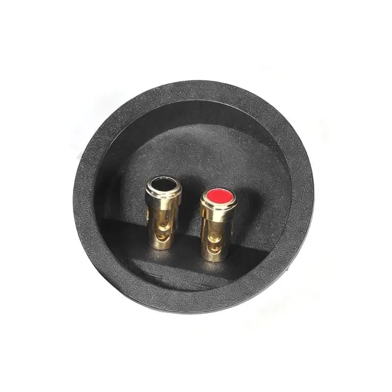 652F High Current Speaker Terminals Cup 72mm Round Cutout Spring Clamp Connectors OxygenFree Coppers For Enhances Sound Quality