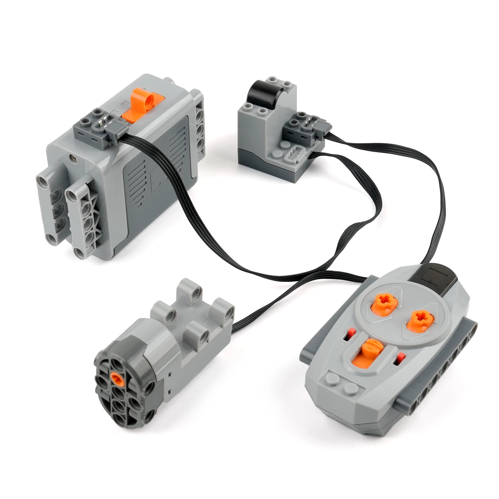 Servomotor de alta tecnología, bloques de construcción, piezas de función de potencia, caja de batería, interruptor de Control de corriente, ladrillos MOC PF, accesorios de juguetes DIY