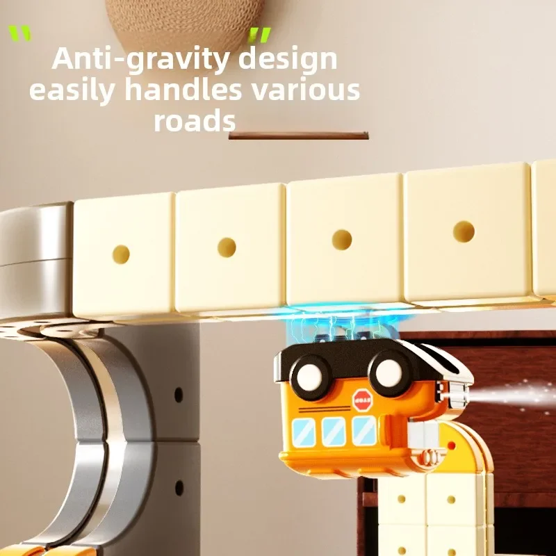 New Electric Magnetic Building Block Rail Car Small Train Puzzle Boy Boy Assembled Magnetic Toy High Speed Rail