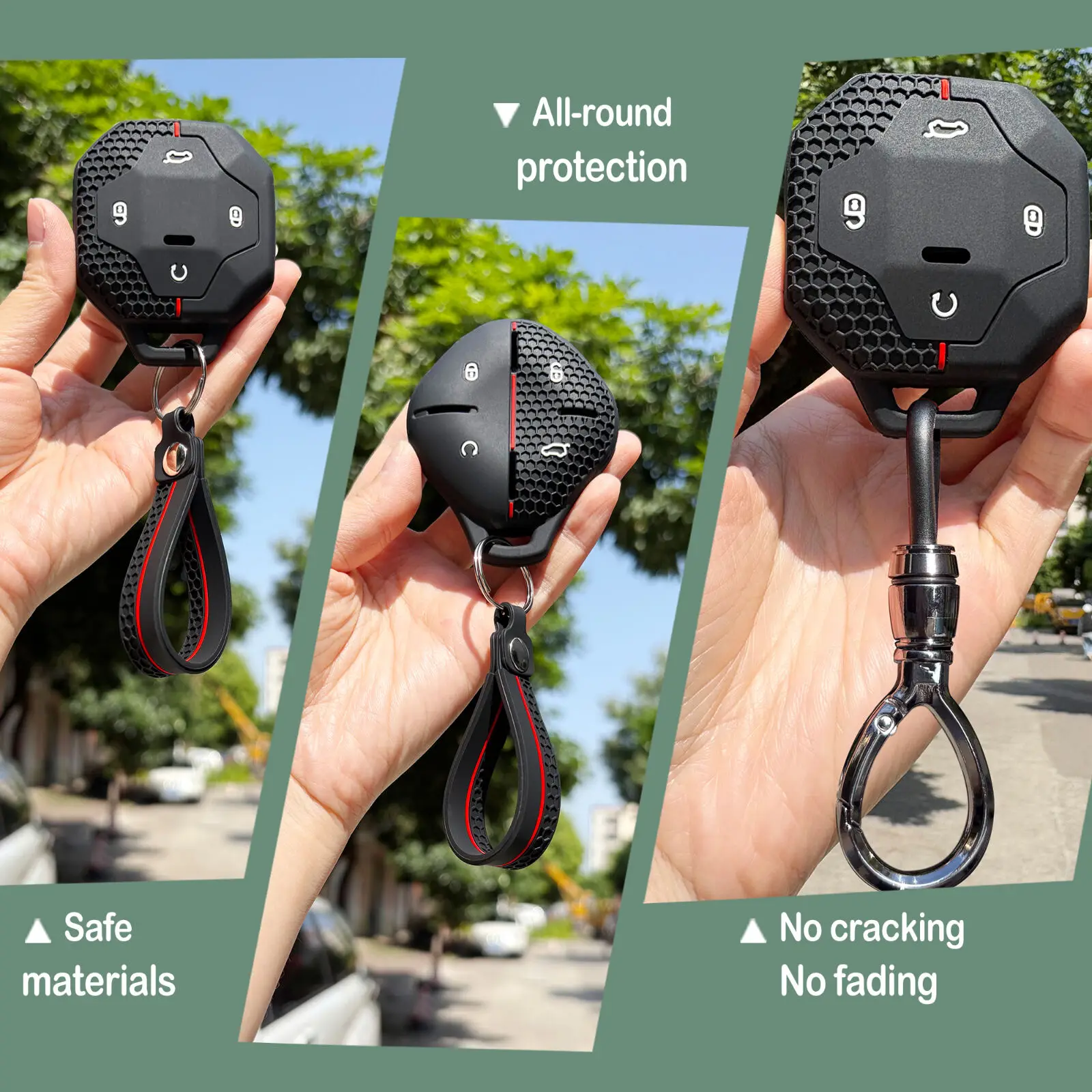 Funda de silicona para llave de coche Chery Jetour T2 Traveler Dashing X-1 X70 Plus Saint DTC IDM King PRO, protector de llaves