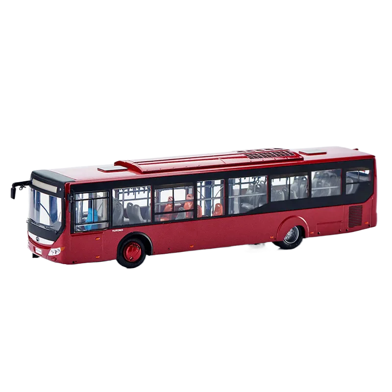 本物の1:42スケール ユートンZK6128低床型コレクターズシティバスミニチュア、ディスプレイ、ギフト、またはコレクション用のリアルなシミュレーションバス玩具