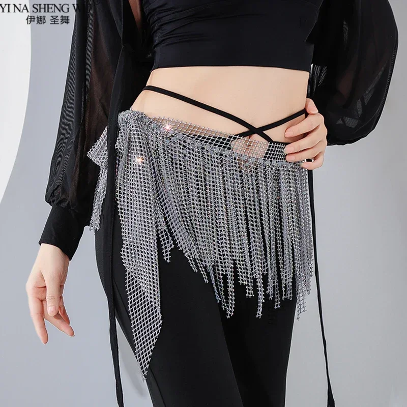 Écharpe de hanche de danse du ventre pour femmes, chaîne de taille, couleur argent, ceinture gitane, accessoires de Costume de danse du ventre, ceinture de Performance pratique