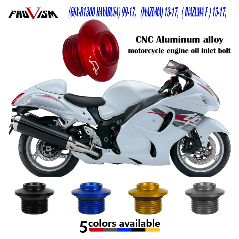 

For Suzuki GSX-R1300 HAYABUSA INAZUMA/F motorcycle modified CNC oil filler cap M20*1.5 bolt engine Clutch oil cap filler cap