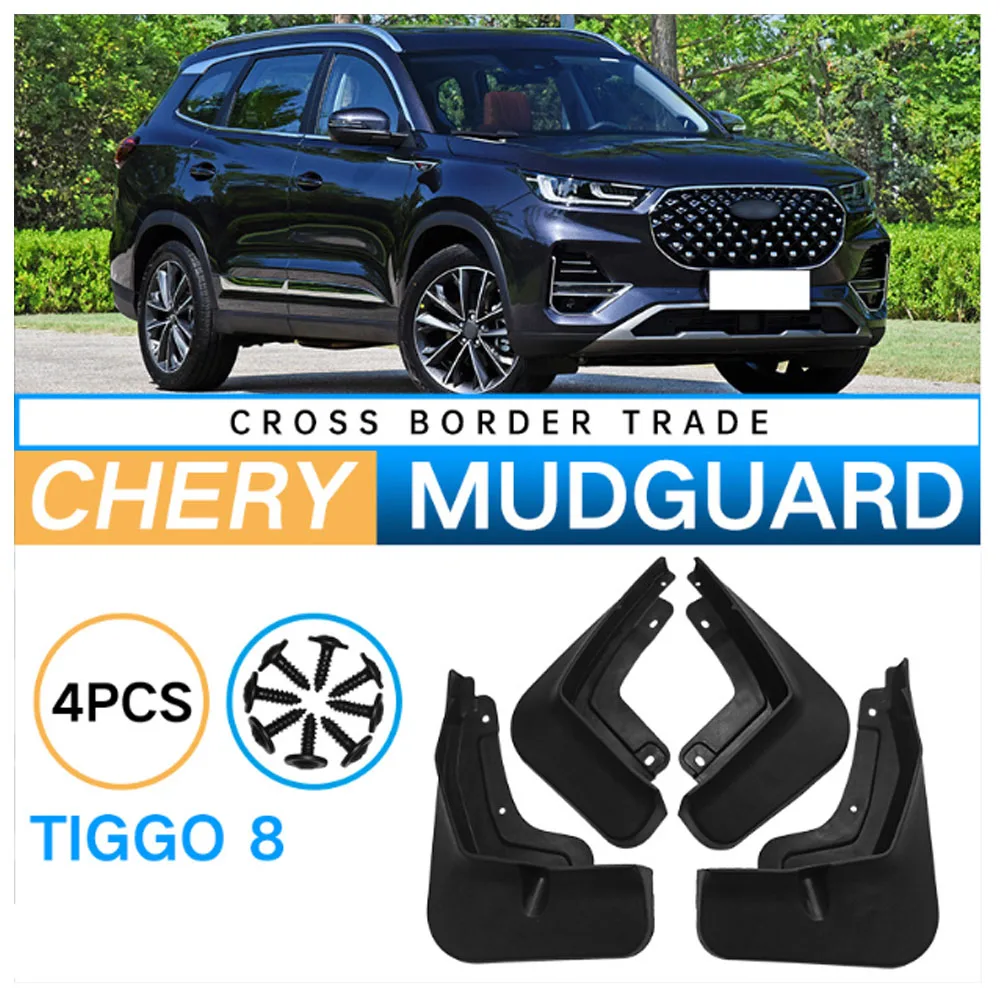 

Car Mudguards For Chery Tiggo 8 Pro 2023 2022 2021 ABS Mud Guards Fender Flare Mudflaps Exterior Parts Auto Accessories