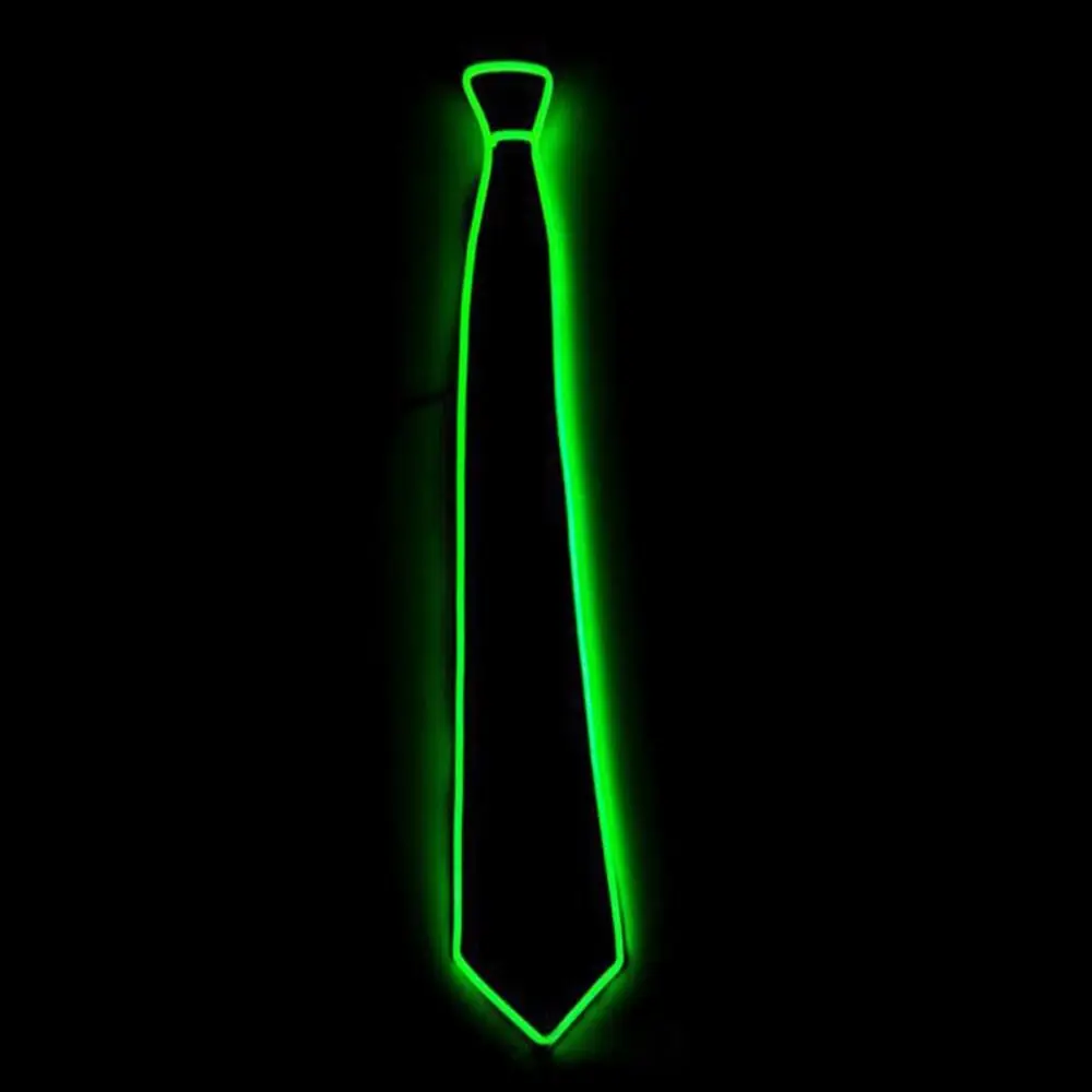 Fashion Retro DJ Bar Club For Women Wedding Suits For Men EL Wire Neon Gift Glowing Tie LED Tie Neck Ties Luminous Tie