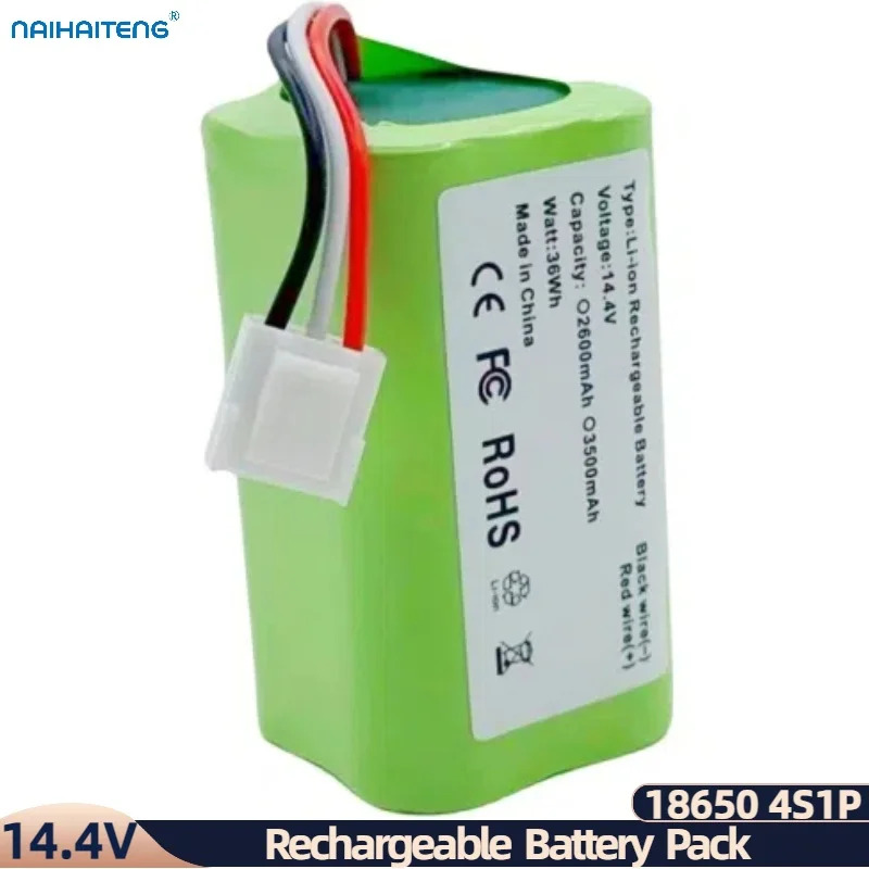 14.4V 14.8V 2600mAh 3500mAh For Vacuum Cleaner Sweeping Robot Midea R3-L101C UPCAN R1 Rechargeable Li-ion Battery Pack Wholesale