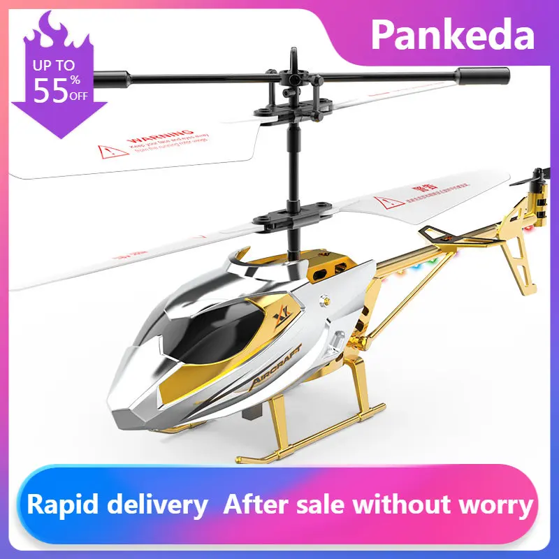 3.5 Pass Remote Control Airplane USB Charging Helicopter with LED Light Wireless RC Aircraft Birthday Toy Children Birthday Gift