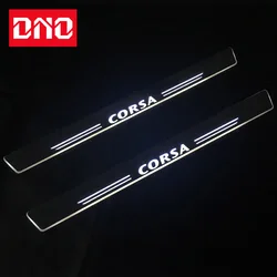 트림 페달 LED 자동차 라이트 도어 씰 스커프 플레이트 통로 동적 스트리머 환영 램프, Opel Corsa D E 2006-2019 자동차 액세서리