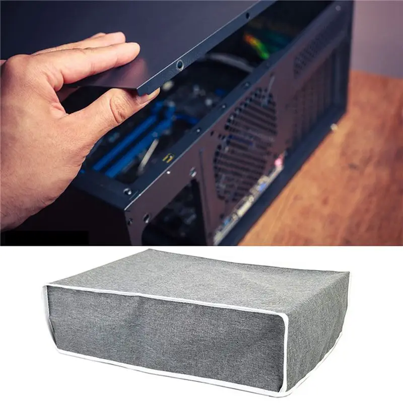 A33T 2X Horizontal Dust Proof Cover for PS5 Console, Protective Case Gaming Accessories Gray - view 4