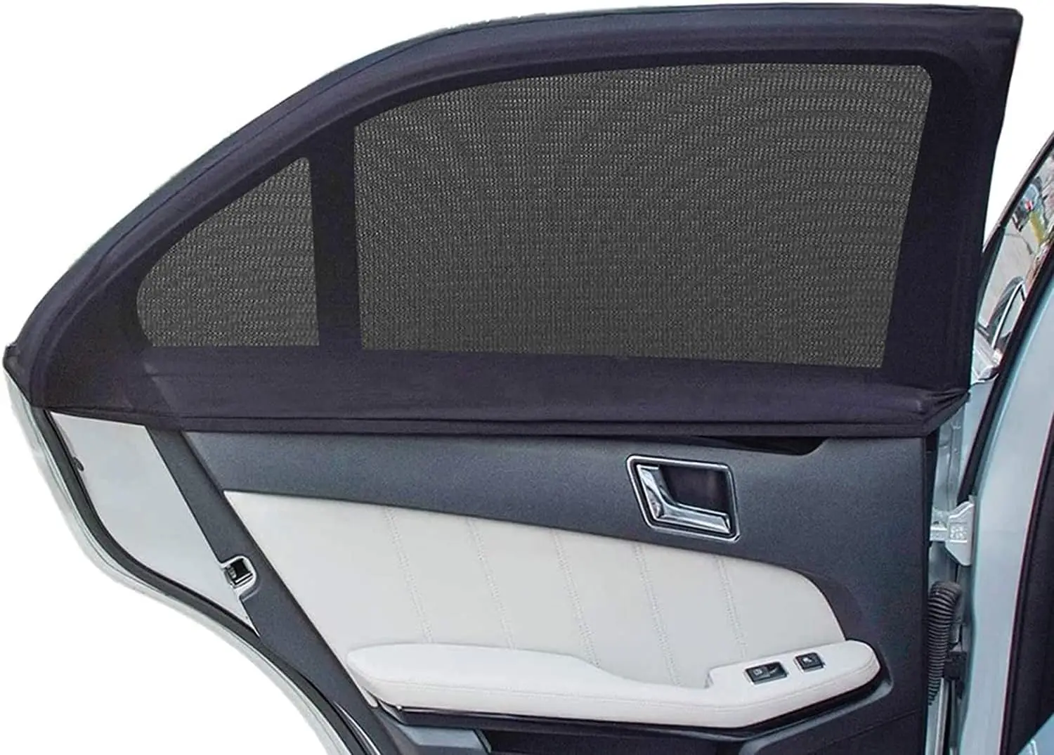 

Car Window Shades, 2 Pack Breathable Mesh UV Protection for Baby & Pets, Fits Most Cars (Medium 39"x19")