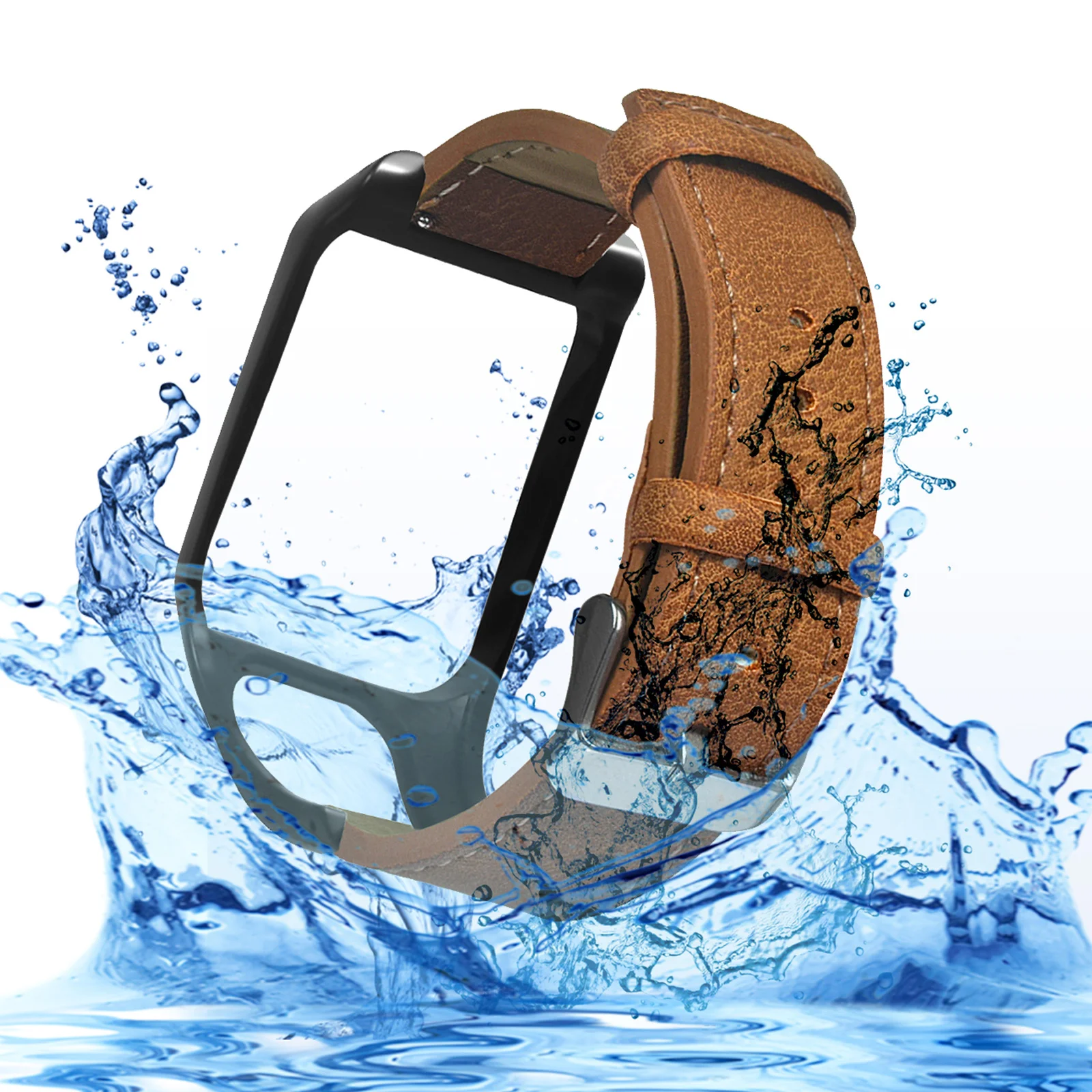 

Retro Watch Band Compatible with Tomtom Runner 3 Adventurer Replacement Vintage Texture Durable Comfortable Wrist Strap