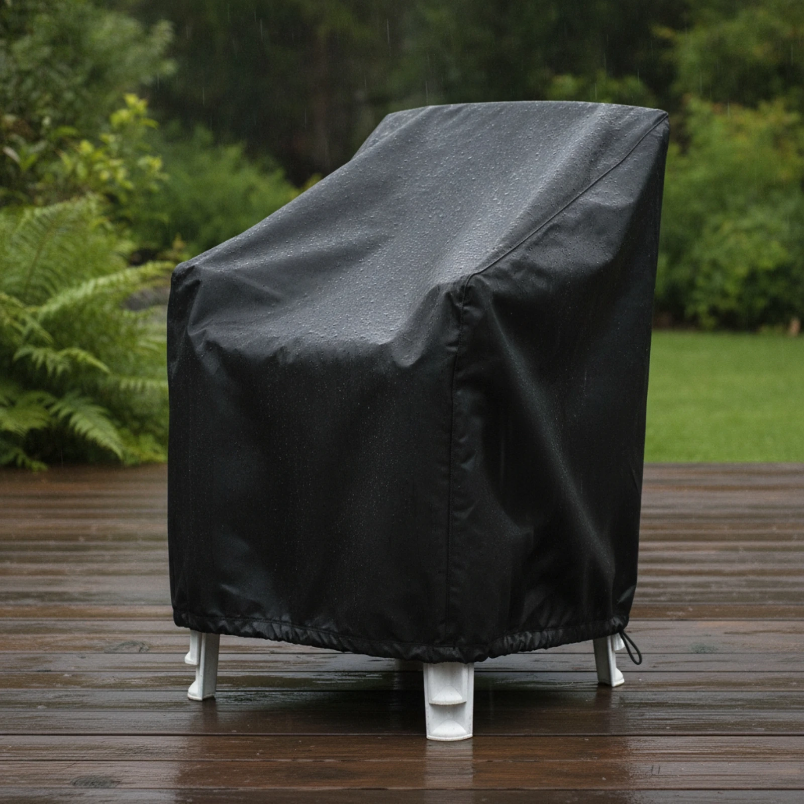 Patio Chair Cover with Drawstring Dustproof Patio Chair Cover Windproof Heavy Duty for Backyard
