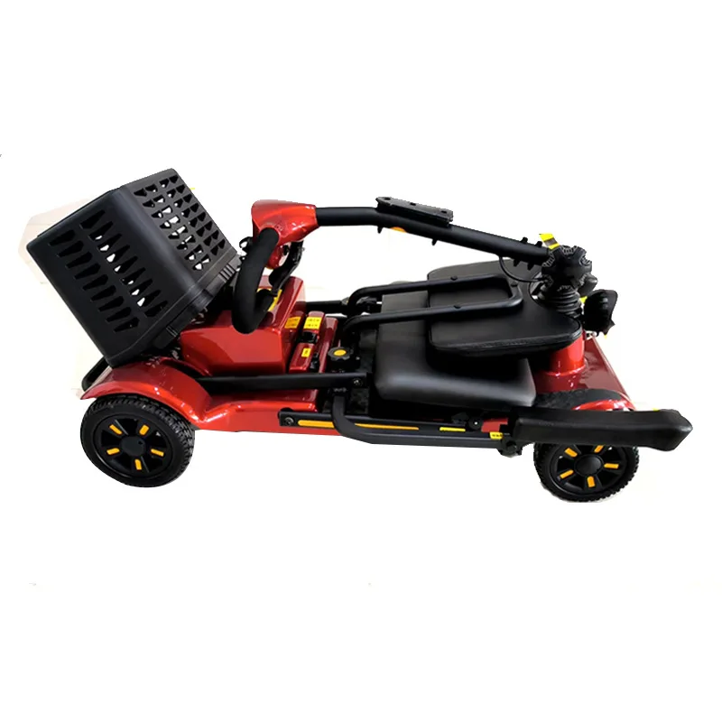 Elderly scooter lightweight folding household four-wheeled electric vehicle Elderly intelligent moped Tourism battery car