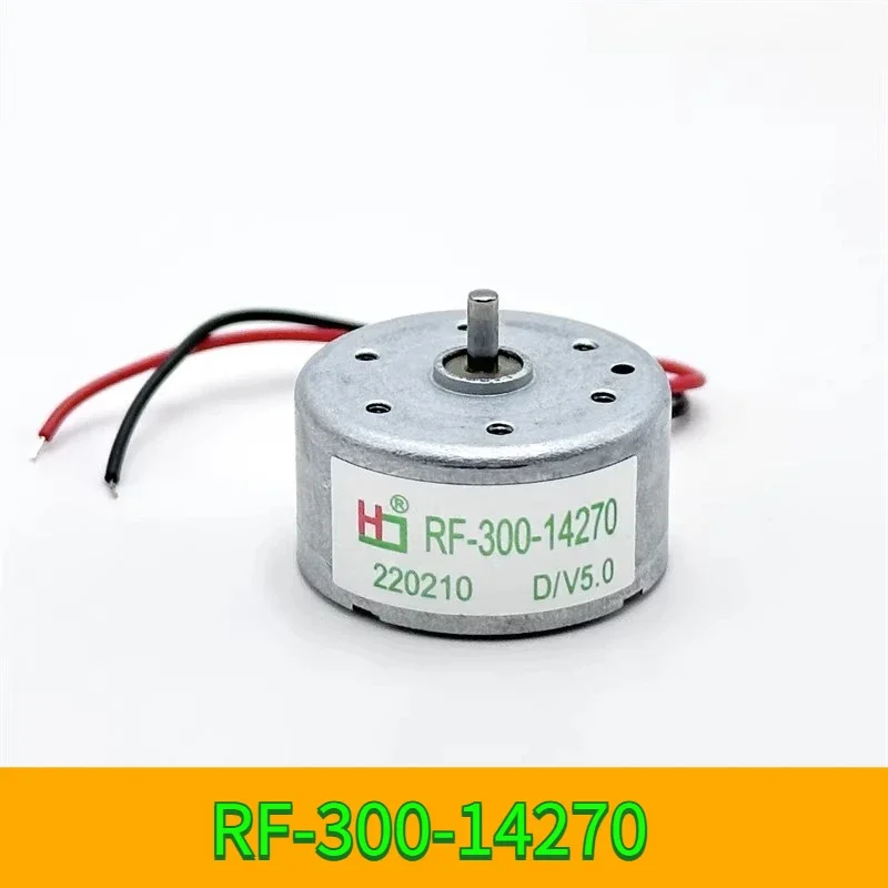 RF-300-14270 Mini 300 Motor DC 1.5V 3V 3.7V 5V 9000RPM Micro 24mm Round Spindle Motor Metal Brush DIY Solar Hobby Toy Fan Model