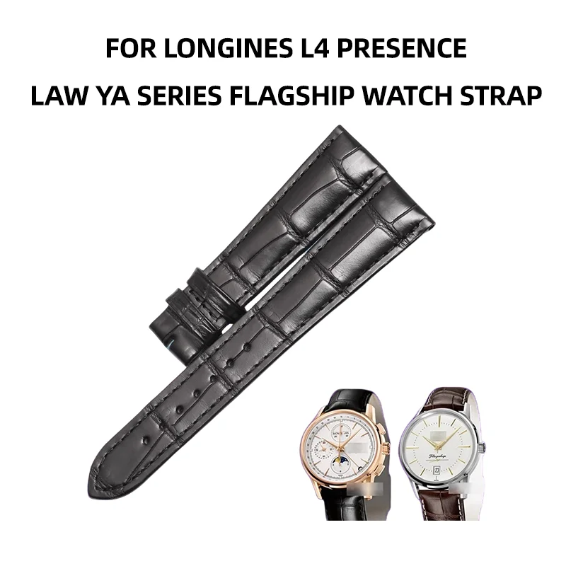 Correa de reloj de piel de ALLIGATOR para LONGINES L4 SLIM ELEGANT / SYMPHONETTE / FLAGSHIP