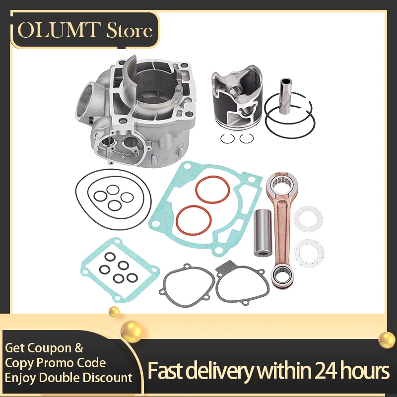 Motorbike Accessories Bore Size 72mm Air Cylinder & Gasket & Piston Rings Kit & Connecting Rod For Motor 300 2019 2020 2021 2022