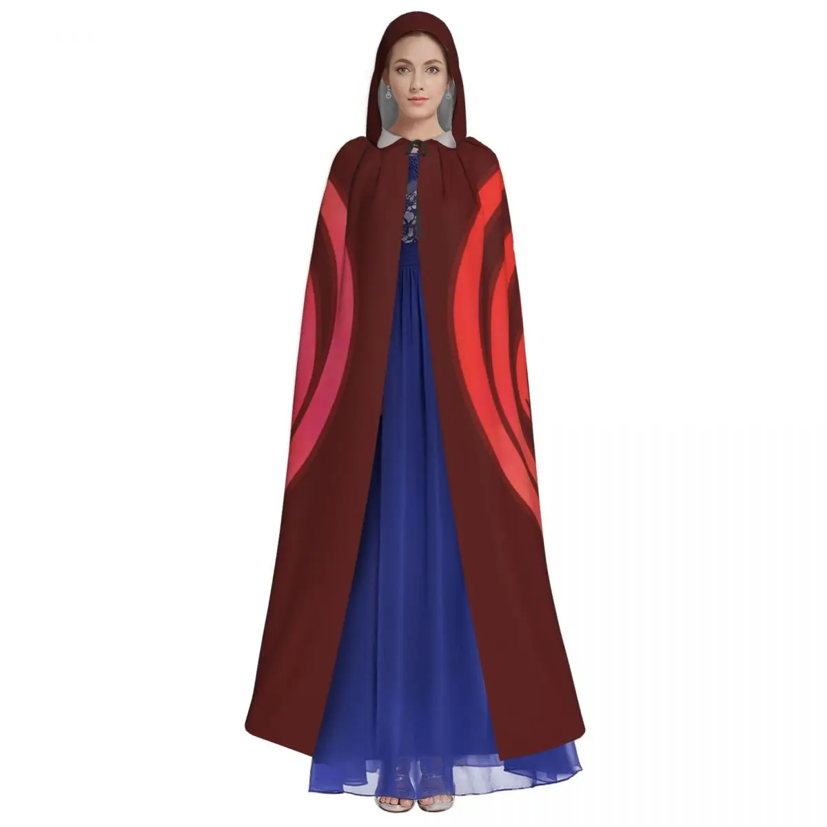 Heart Celtic Hooded Cloak Halloween Party Cosplay Woman Men Adult Long Witchcraft Robe Hood