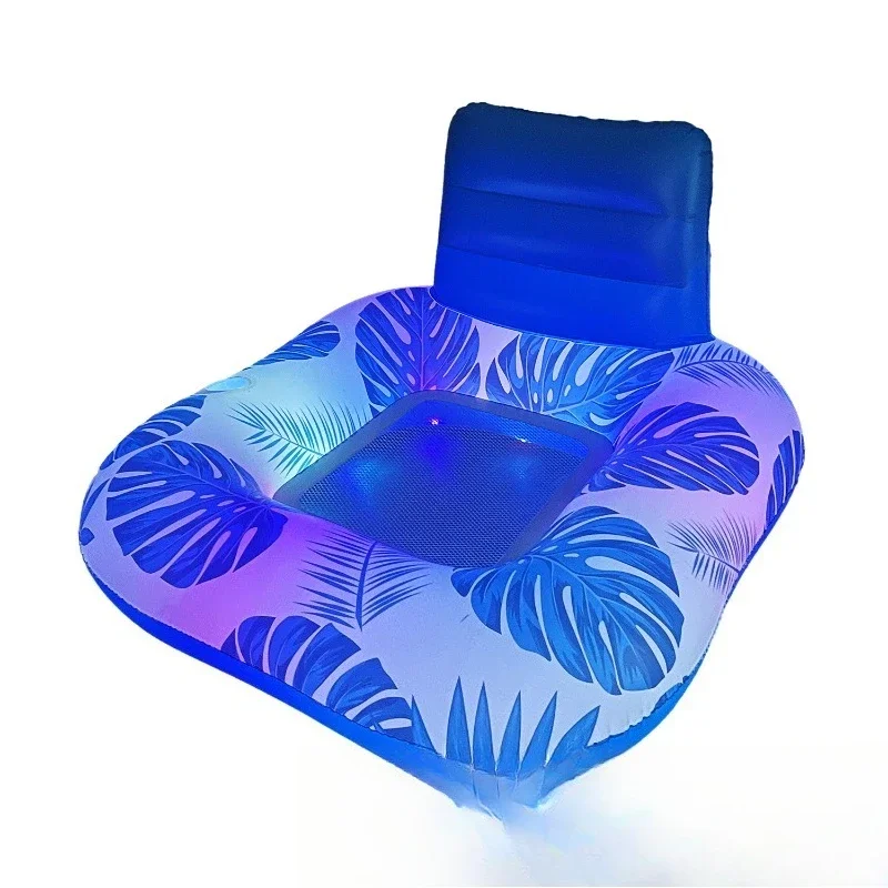 

Inflatable water luminous recliner swimming ring