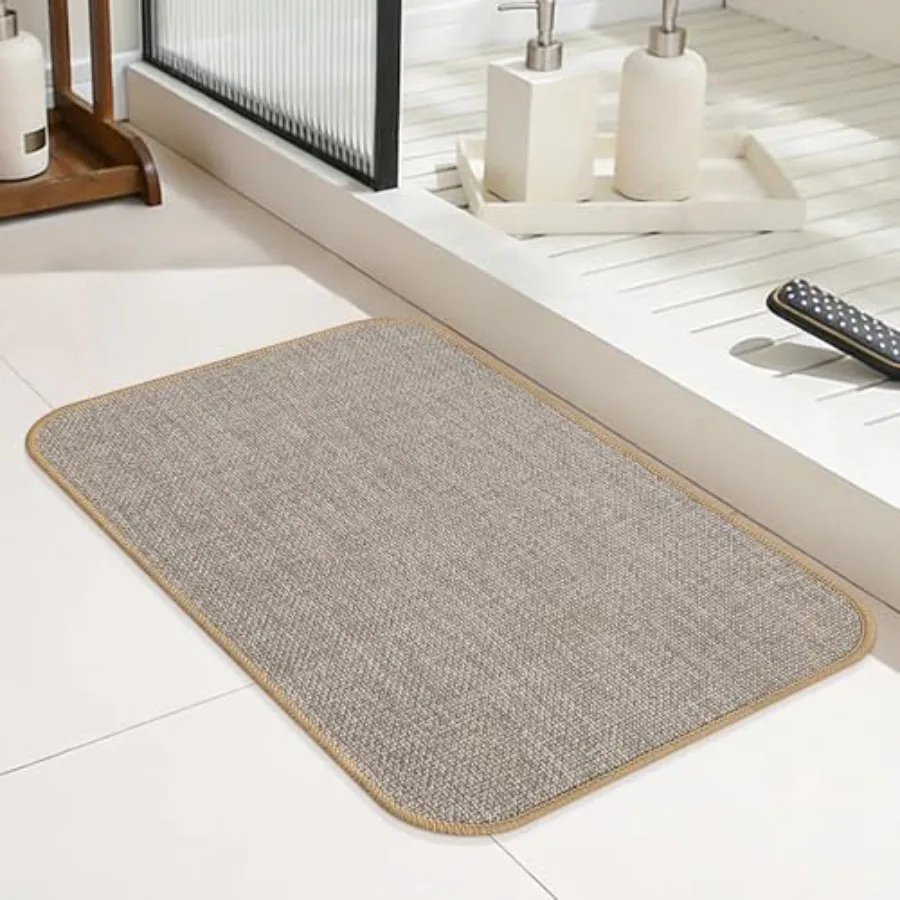 

Bathroom Rugs Mat Non Slip, Ultra Thin Small Bath Mat Quick Drying Absorbent Floor Mat for Bathroom Bathtub Shower Sink, Washab