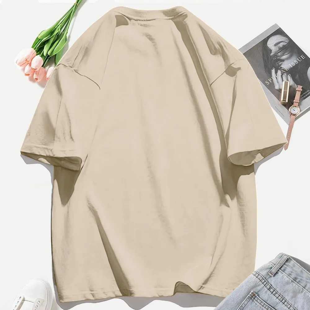 Martini And Lobster Diet Prints Cotton T-Shirts Womens Summer Oversized Tops O-Neck Soft Short Sleeve T Shirts Basic Clothes