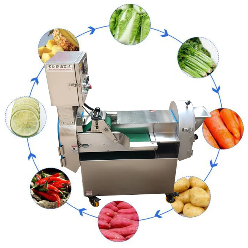 Commercial Vegetable Cutting Equipment Slice Shred Dice Segment For Canteen Restaurant Vegetable Cutter Machine