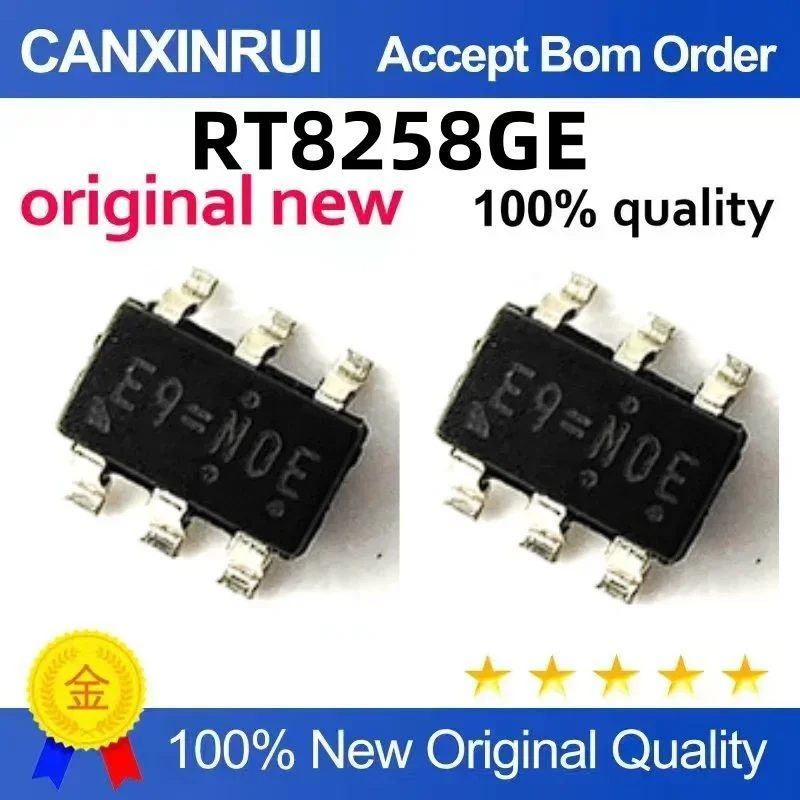 (5-100 pieces)New RT8258GE RT8258 SMT 6-pin silk screen E9=LCD power IC SOT23-6