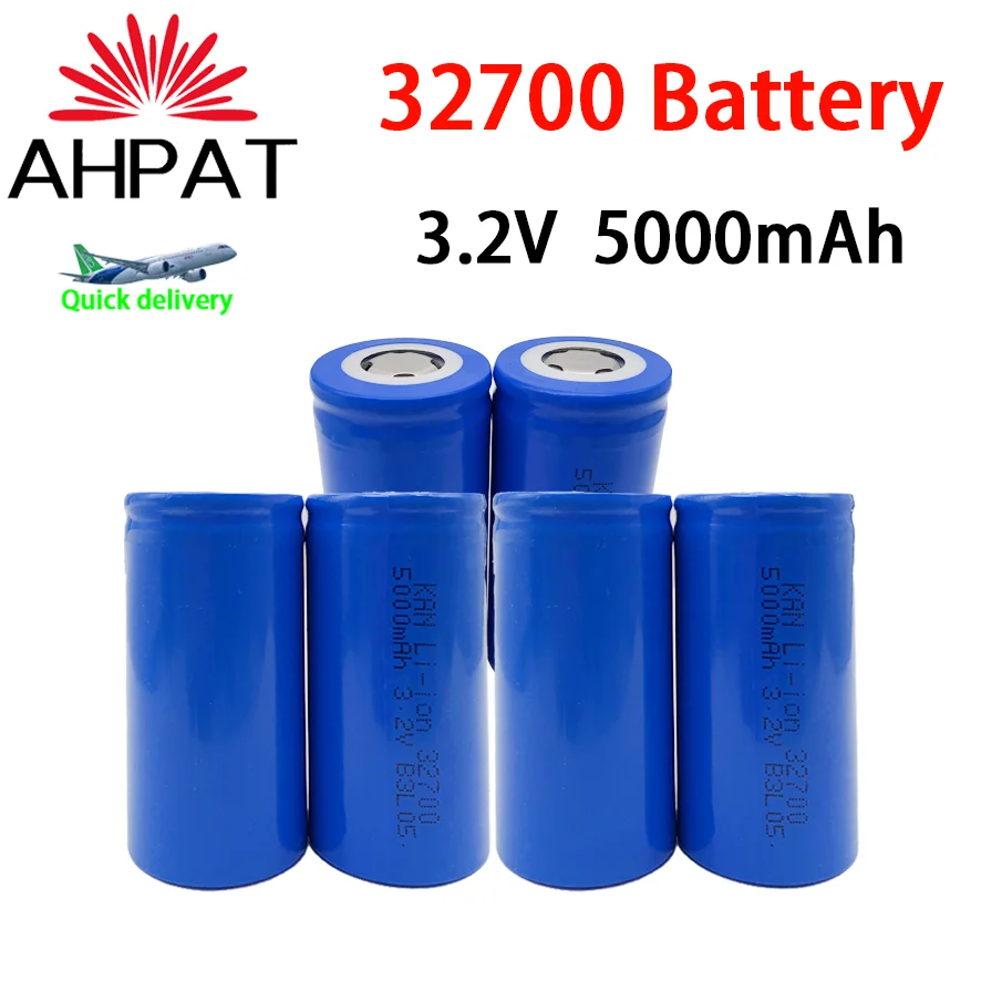 AHPAT 3.2V 32700 5000mAh LiFePO4 Battery 35A Continuous Discharge Maximum 55A High power battery