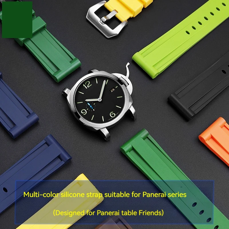 22mm 24mm 26mm Quality Nature Silicone Rubber Watchband Fit For Panerai Strap Waterproof  FOR Breitling Diesel Men Watchband